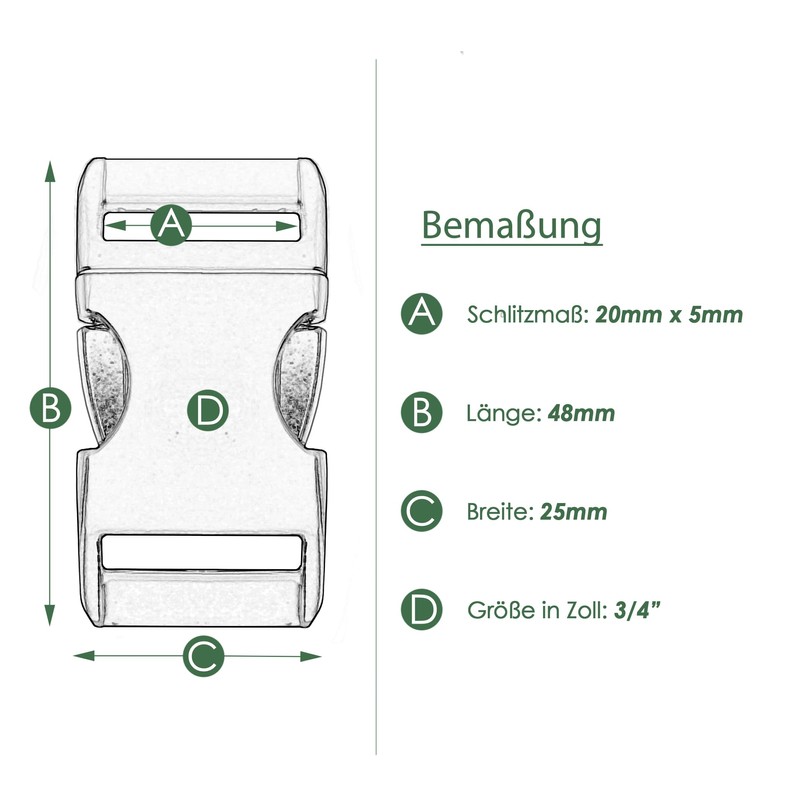 Ganzoo Metal Snap Fastener Alumaxx, Set of 4 Pieces 3/4"/