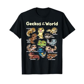 Geckos Shirt Kawaii Geckos of The World Gecko Lovers T-Shirt