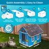 Deluxe Heated Cat House for Winter - Weatherproof, Insulated, Easy
