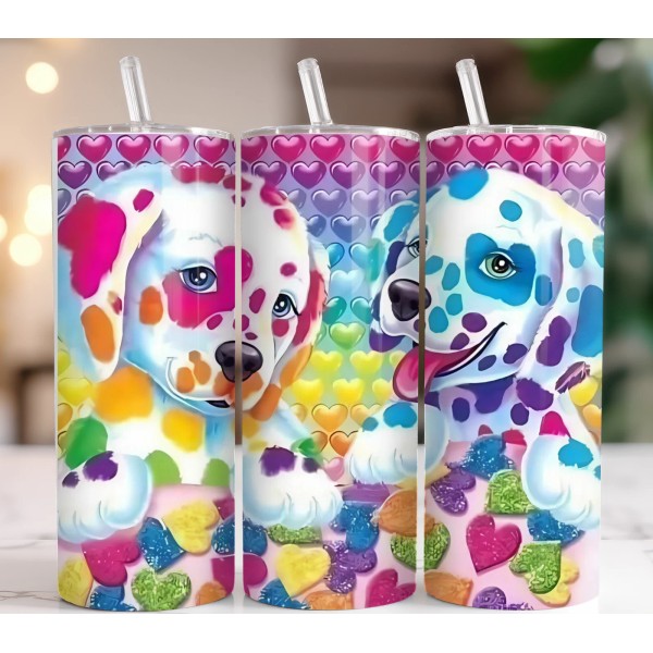 Funny Rainbow Puppy-Inspired Tumbler – 20oz Bright Colorful Dog Lover