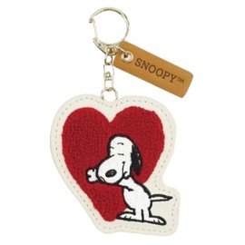 Marimo Craft SPCQ-399 Snoopy Saga Original Key Holder, Heart Snoopy, Approx. W 3.3 x H 3.0 x D 0.2 inches (84 x 75 x 4 mm)