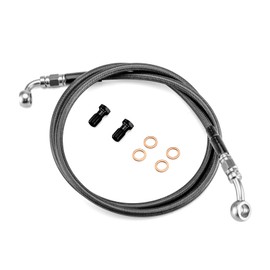 Mofun 48" Extended Length Hydraulic Front Brake Line Kit Non-ABS Stainless Steel Compatible with Harley Sportster XL883 N/L, XL1200X/T 2004-2022 For 12" 14" Handlebar Black