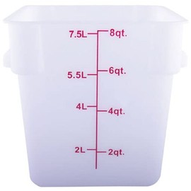 Johnson Rose Square White Food Storage Container 6 Quart