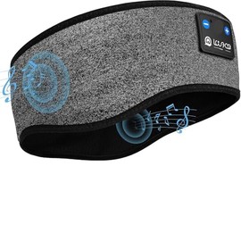 Bluetooth Sleep Headphones, Sleep Headphones, Sleep Headband, Sleep Mask, Sports Headphones, Music Sleeping Headband for Sports Training, Jogging, Yoga, Travel, Grey