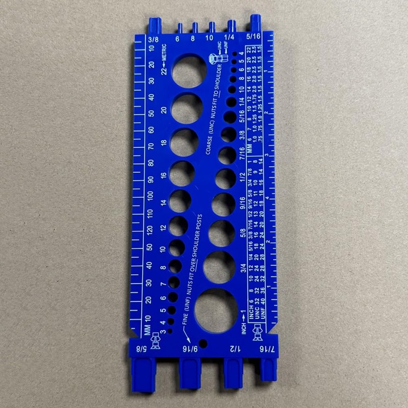 Ginobili Bolt Size and Thread Gauge Bolt and Nut Identifier