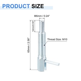 sourcing map Retractable Indexing Plunger Pin, M10 l Spring Plunger Carbon Steel Spring Loaded Latch Telescopic Locking Pin for Machinery Shipbuilding
