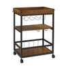 Linon Austin Kitchen Cart, 30.5"W x 18.13"D x 36.25"H, Black