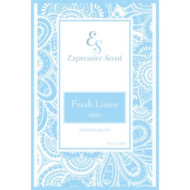 Fresh Linen Scented Sachet Envelope Air Freshener By Expressive Scent - 3 Pack