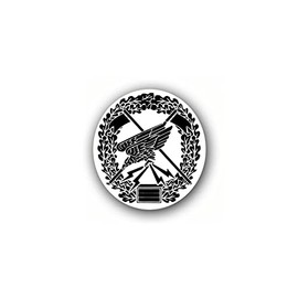 #A4668 Sticker Remote Scout Badge German Federal Motor Vehicle Beret Crest 7 x 7 cm