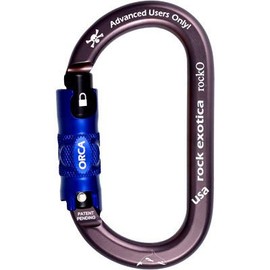 Rock Exotica Rocko Locking Carabiner - ORCA-Lock Black