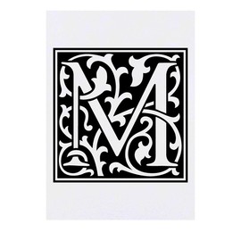 Azeeda 'Dekorativer Buchstabe M' Temporäres Tattoo - Hautfreundlicher & Ungiftiger Abziehbild · Wasserfest (TO00044626)