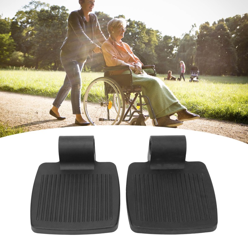 2pcs Wheelchair Footrests Professional Plastic Replacement Wheelchair Footplate Pedal Accessory