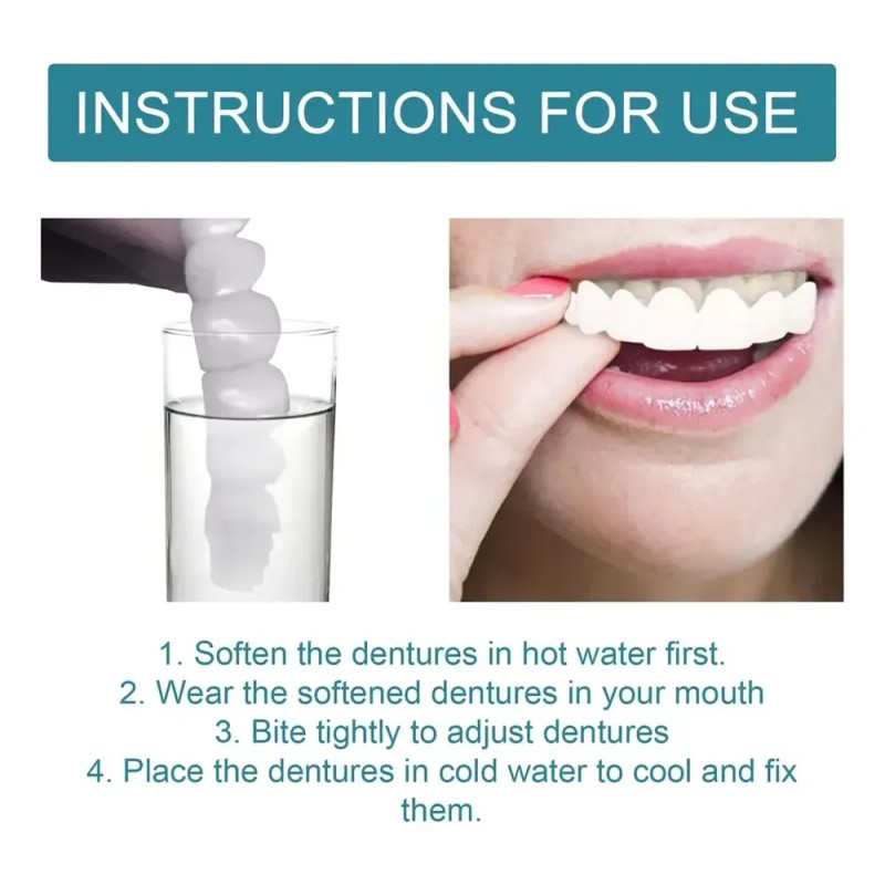 1 Par Carillas Postiza Restauradora Dientes Postizos Sonrisa