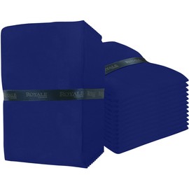 ROYALE LINENS Flour Sack Dish Towels - 28" X 28" Kitchen Towel - Super Absorbent Navy Flour Sack -100% Ring Spun Cotton -Tea Towels - for Embroidery, Cloth Diapers, Cheese Strainers - (24 Pack, Navy)