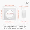HVAC OV 4" inch Plastic Straight or Flexible Pipe Flange