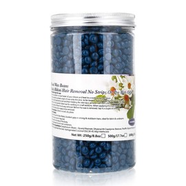 Hard Wax Beans 4 Flavors Depilatory Hot Film for Body Hair Removal Premium 500g Bikini & Leg Waxing Kit, Compatible with Wax Warmers