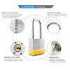 XanHen Keyed Alike Laminated Steel Padlocks with Long Shackle for