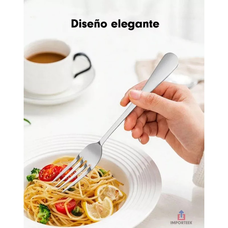 Importeek Juego 3 Cubiertos Acero Inoxidable Cuchara Cuchillo Tenedor