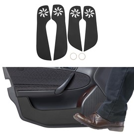 TUCKBOLD Leather Car Door Anti Kick Pad Sticker for Volkswagen Jetta 2013-2015 Door Side Edge Guard Protector Interior Accessories Black 1 Set