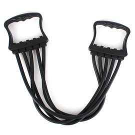 Iyowei Chest Expander Puller, 5 Tubes Chest Expander Muscle Pull Exerciser Chest Arm Expander Chest Expander Fitness Adjustable Chest Expander for Home Gym Muscle Training Exerciser