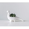 Creative Co-Op Maceta de gres con Forma de Dinosaurio Blanco