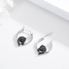 JUSTKIDSTOY Horse Earrings for Women 925 Sterling Silver Black Horse