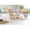 Orii 18 Jar Bamboo Compact Spice Organizer for Countertop and