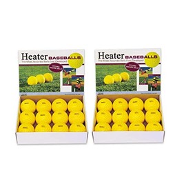 Heater Sports 2 Count 1 Dozen Heater Pitching Machine Baseballs (2 Dozen Total) - Accurate Pitching Machine Baseballs Pitching Machines