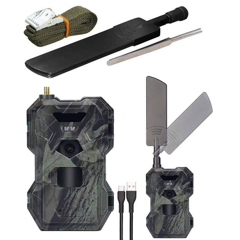 VisorTech Wildlife Camera with SIM: 4G/LTE Wildlife Camera with 2K