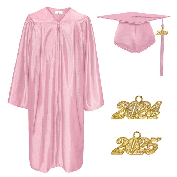 Happy Secret Shiny Graduation Gown and Cap Tassel with 2024&2025