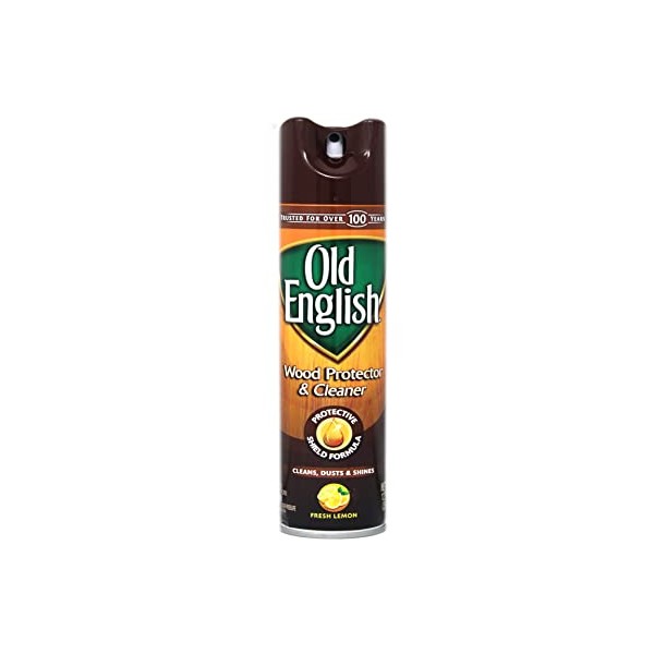 Old English Aerosol Wood Protector & Cleaner, Fresh Lemon 12.5 Ounce.