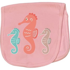 inktastic Seahorse Ocean Sea Creatures Baby Burp Cloth Pink 238cf