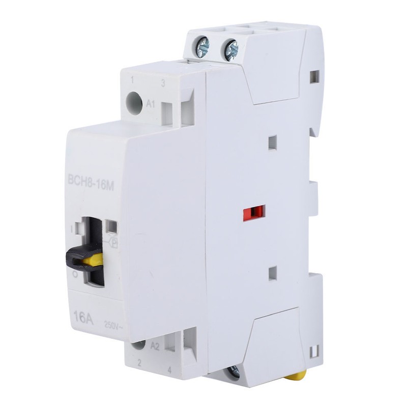 Household AC Contactor Switch BCH8-16M with Manual Function 2P16A 24V1NO