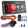 Nilight Ignition Rocker Switch Panel 12V 4 in 1 with