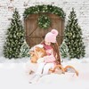 Mocsicka Christmas Wood House Photography Backdrop Xmas Tree Snow Wreath