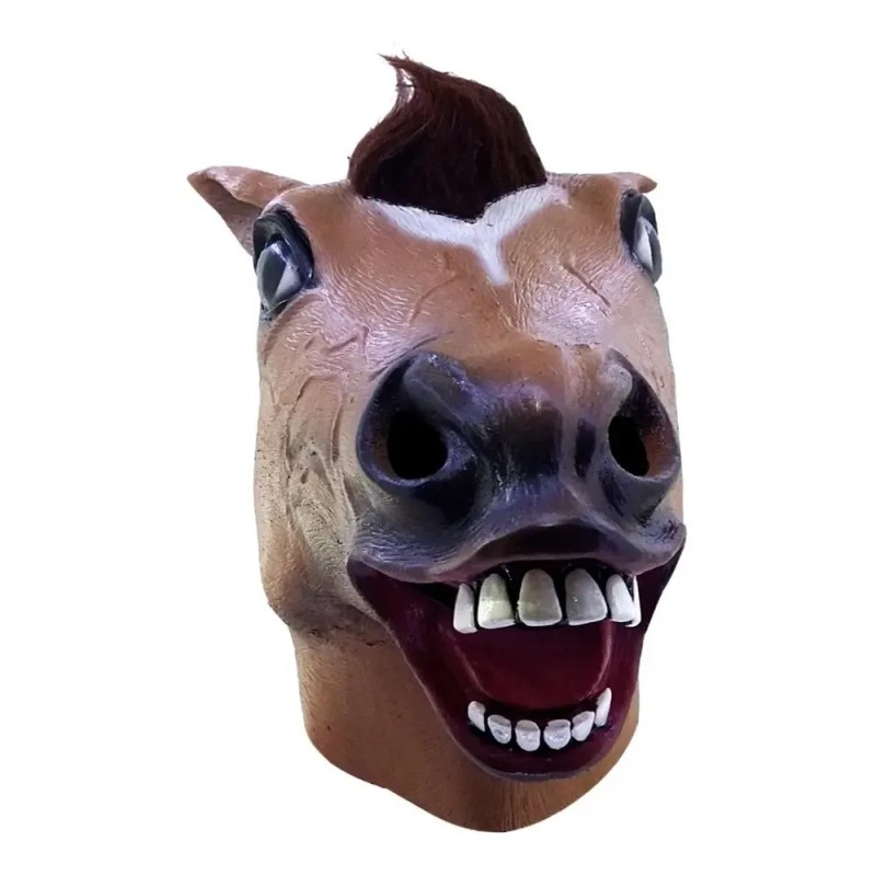 Máscara Caballo Brown Horseman Animales Halloween Ghoulish Color Café