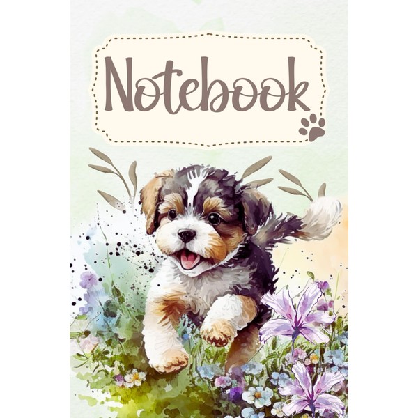 Dog Journal Notebook: Cute Lined Dog-Themed Puppy Notebook With Adorable