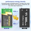 2-Pack Rechargeable 9V Batteries, High Capacity 1300mAh 9 Volt Lithium-ion