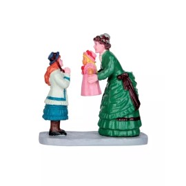 Lemax NEW DOLL FOR CHRISTMAS Victorian Lady w Child Caddington Village Figurine