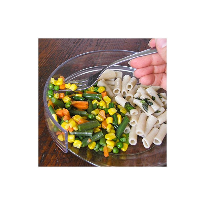Kinsman Plastic Food Plate Guard, Toddlers & Seniors, Large Clear