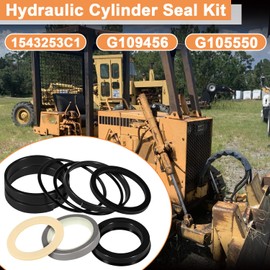 Hydraulic Cylinder Seal Kit 2.5" Bore 1.5" Rod Replace for 1543253C1 G109456 G105550 Suitable for Loader Bucket Case Backhoe Loader 350 580B 580C 580F 680C (2.5" Bore 1.5" Rod)