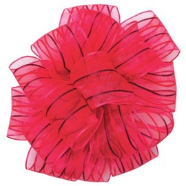 Offray Wired Edge Springtime Craft Ribbon, 1-1/2-Inch Wide by 10-Yard Spool, Hot Pink