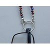 Handmade 28" CAT KITTEN SPAKLING BLACK CRYSTALS EYEGLASS CHAIN HOLDER