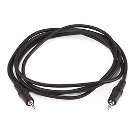 Monoprice 100644 6-Feet 3.5mm Stereo Plug/Plug M/M Cable, Black