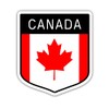 Squiddy Canada Canadian Flag Shield - Vinyl Sticker Decal for Phone, Laptop, Water Bottle (3" high)