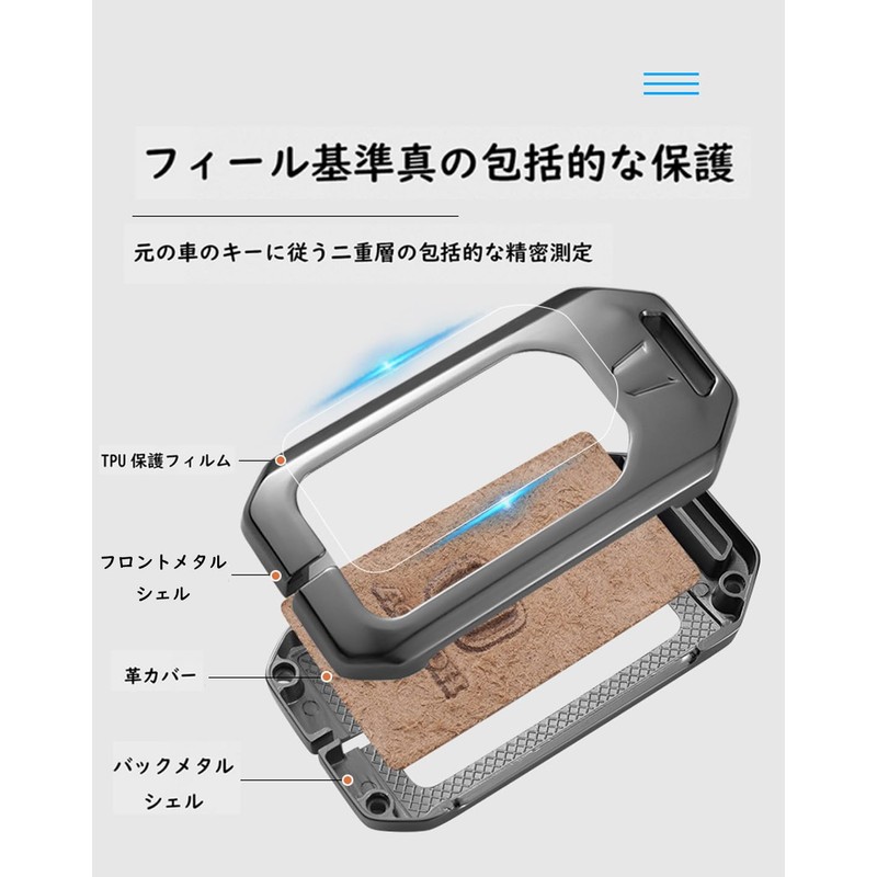ontto Honda Smart Key Case, Key Cover, Key Holder, Aluminum