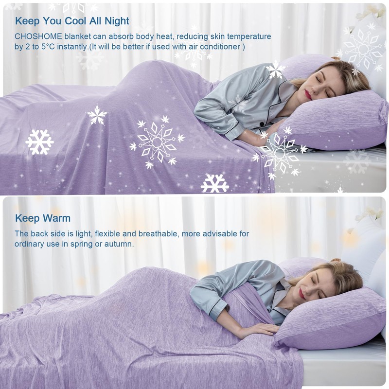 CHOSHOME Cooling Blanket for Hot Sleepers Lightweight Summer Cold Thin