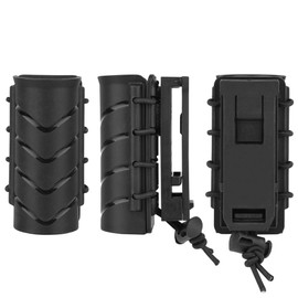 KRYDEX Tactical Flashlight Holster,360 Degree Rotatable Flashlight Holder for Duty Belt Torch Carry Case Pouch Fits for 1"-1 1/4" Diameter Flashlight