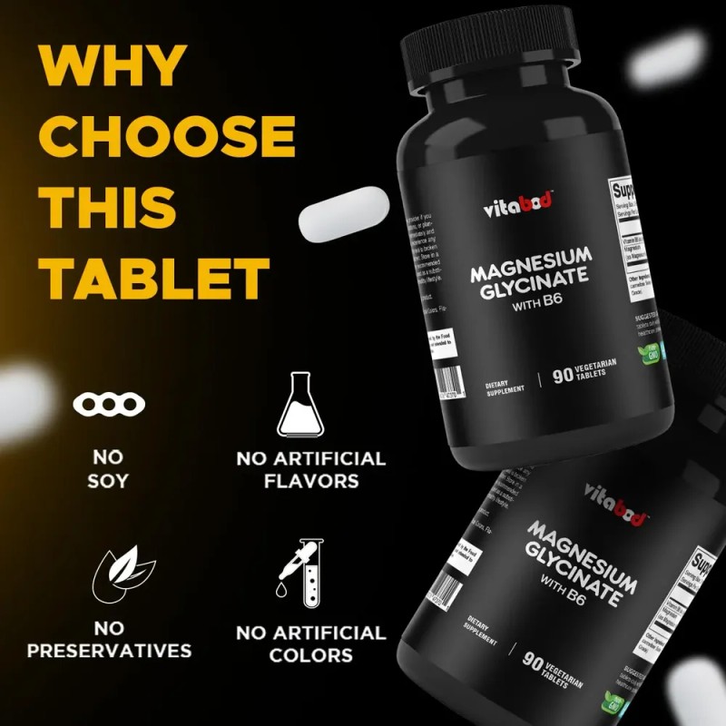 Vitabod - Magnesium Glycinate 1000 Mg - 90 Tabletas -