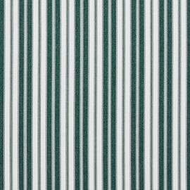 B463 Green Ticking Striped Indoor Outdoor Marine Acrylic Upholstery Fabric by The Yard